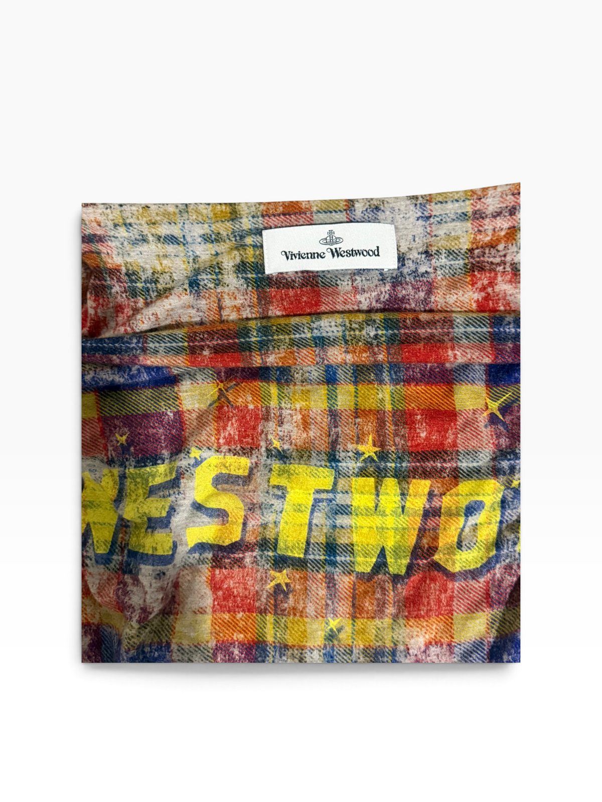 VIVIENNE WESTWOOD DISTRESSED TARTAN ANNA TOP & LEGGING SET SIZE MEDIUM PRELOVED