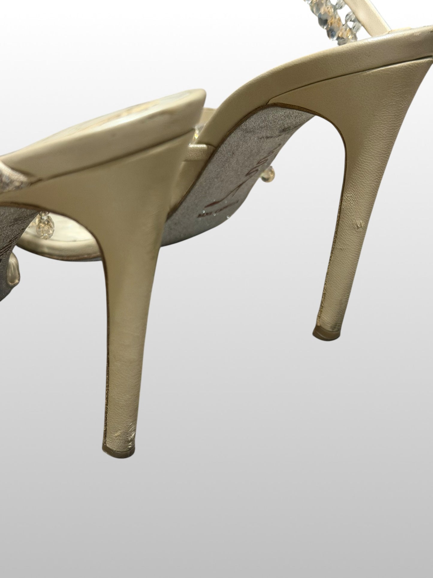 Rene Caovilla Chandelier Nude 105mm Size - IT 37.5