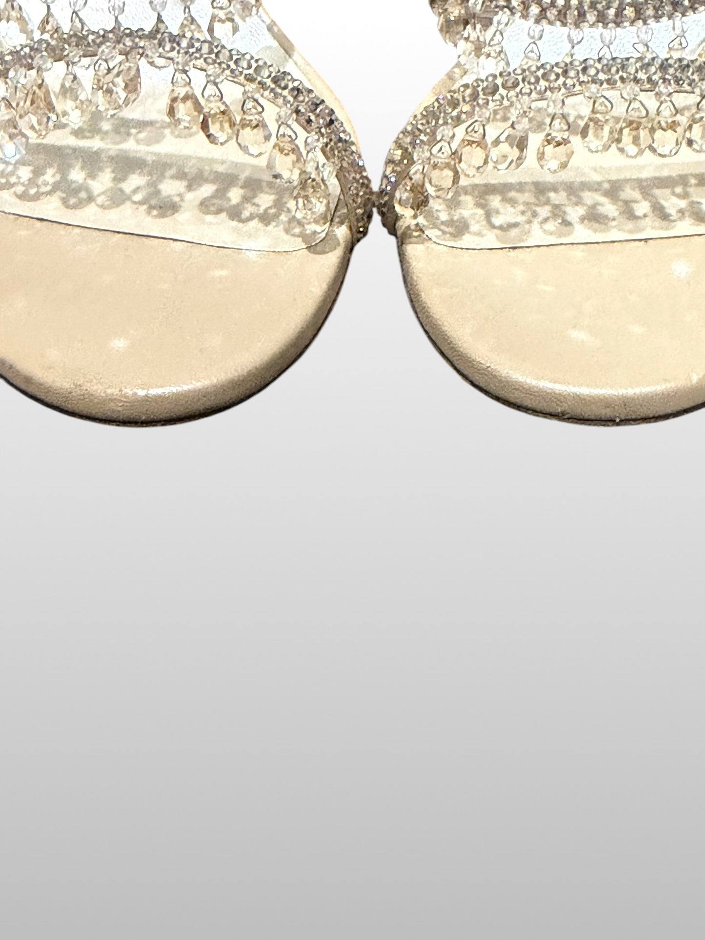 Rene Caovilla Chandelier Nude 105mm Size - IT 37.5