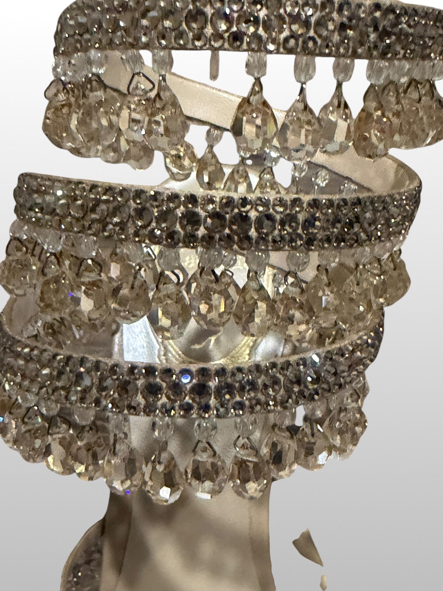 Rene Caovilla Chandelier Nude 105mm Size - IT 37.5