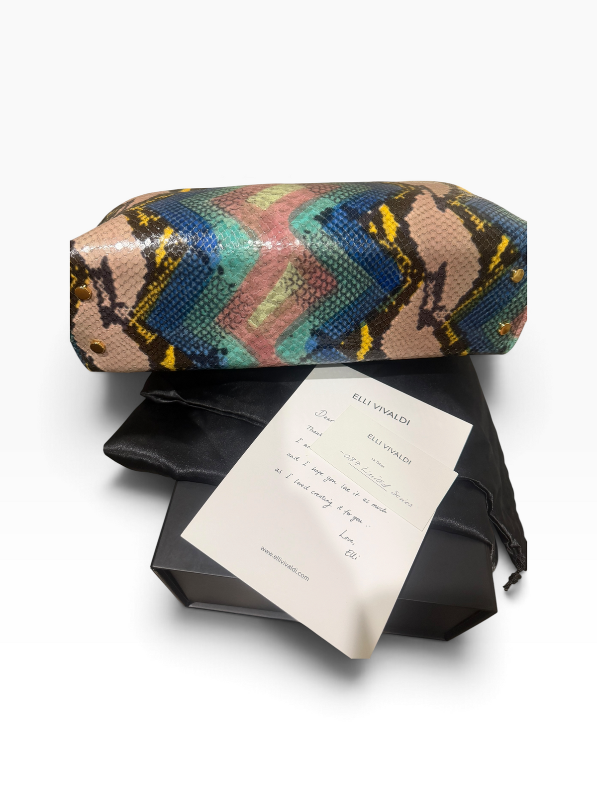ELLI VIVALDI LA TABOT_087 LIMITED SERIES MULTICOLOR PRINTED SNAKESKIN NIB